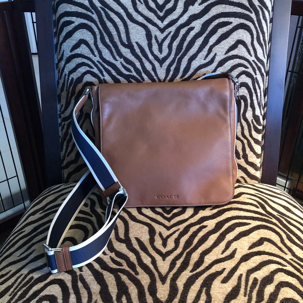 Authentic Coach Leather Saddle Bag
